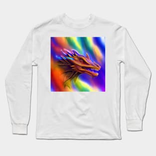 Aurora Borealis Rainbow Dragon Long Sleeve T-Shirt